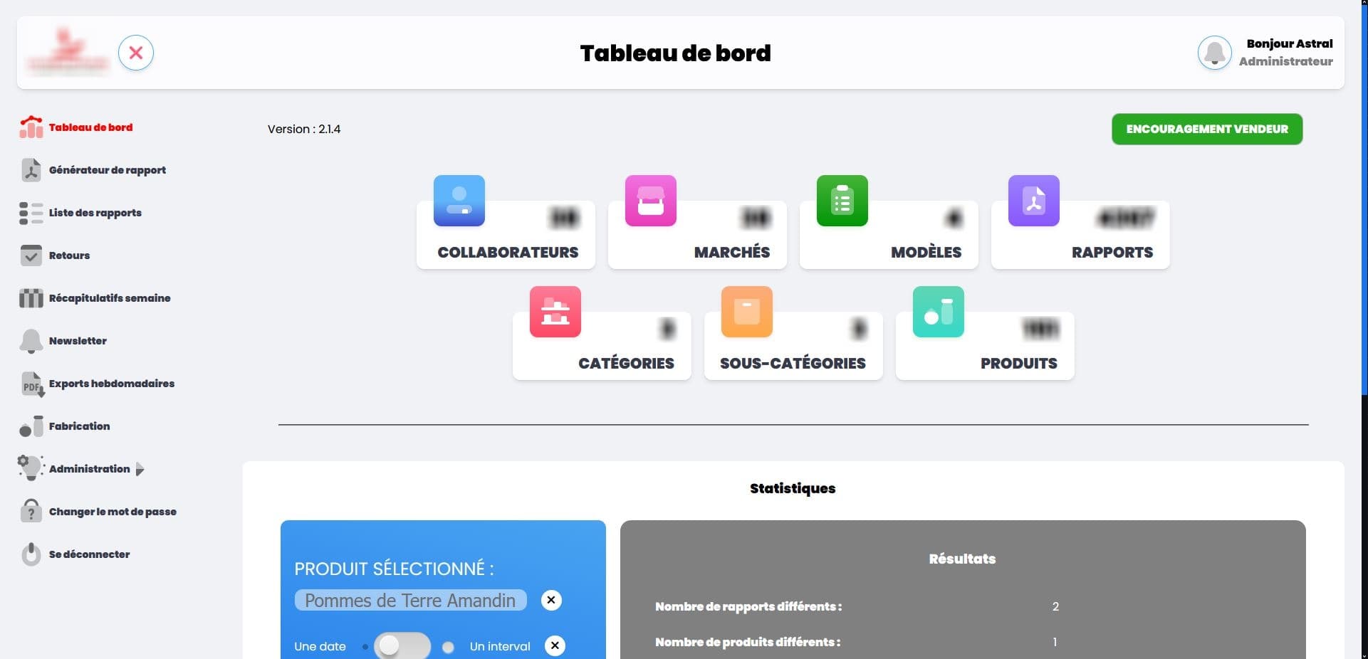 Plateforme de gestion logistique pour un verger - Screenshot 1